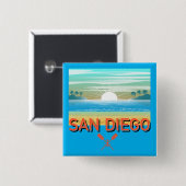 San Diego Design - Square Button (Vorne & Hinten)