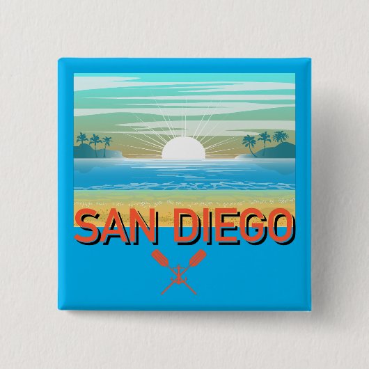 San Diego Design - Square Button (Vorderseite)