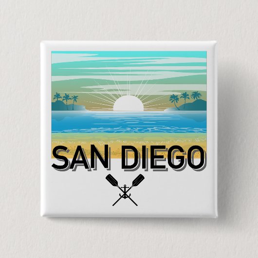 San Diego Design - Square Button (Vorderseite)