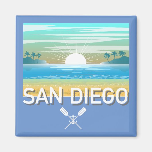 San Diego Design - Square Magnet (Vorne)