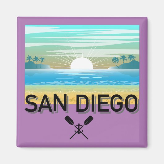 San Diego Design - Square Magnet (Vorne)