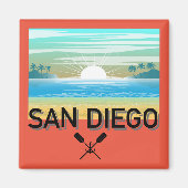 San Diego Design - Square Magnet (Vorne)