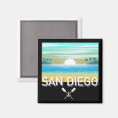 San Diego Design - Square Magnet (Vorderseite/Rückseite)
