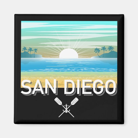 San Diego Design - Square Magnet (Vorne)