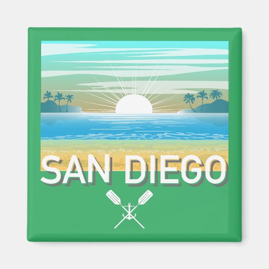 San Diego Design - Square Magnet (Vorne)