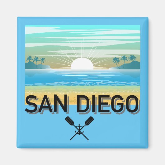 San Diego Design - Square Magnet (Vorne)