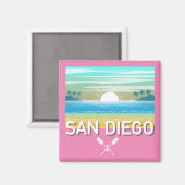 San Diego Design - Square Magnet (Vorderseite/Rückseite)