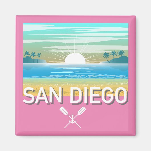 San Diego Design - Square Magnet (Vorne)