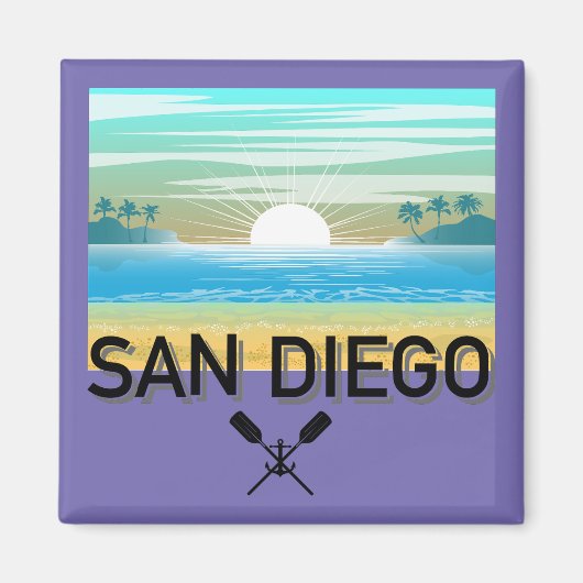 San Diego Design - Square Magnet (Vorne)