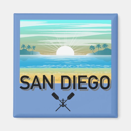 San Diego Design - Square Magnet (Vorne)