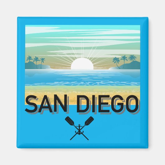 San Diego Design - Square Magnet (Vorne)