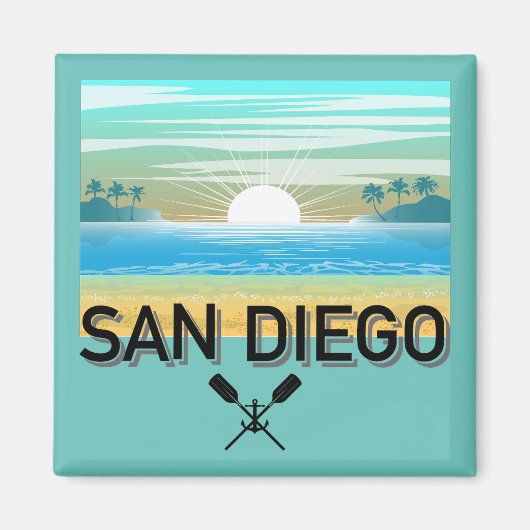 San Diego Design - Square Magnet (Vorne)