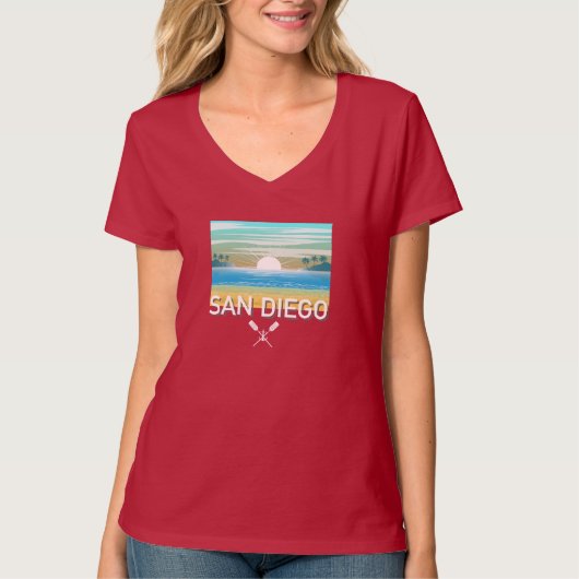 San Diego Design - Women's Basic V-Neck T - Shirt (Vorderseite)