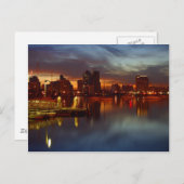 San Diego Docks Night Postkarte (Vorne/Hinten)