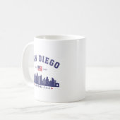 San Diego Downtown Skyline Cali Dreaming Kaffeetasse (Vorderseite Links)