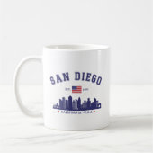 San Diego Downtown Skyline Cali Dreaming Kaffeetasse (Links)
