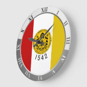 San Diego flag Large Clock Große Wanduhr (Winkel)