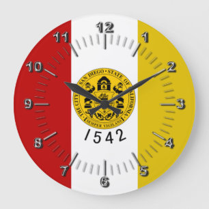 San Diego-Flagge Große Uhr