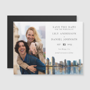 San Diego Foto Hochzeit Save The Date Magneteinladung