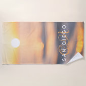 San Diego Golden Ocean Sunset Custom Strandtuch (Vorderseite)