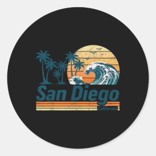 San Diego Gruppe Matching Familienurlaub Sommer Runder Aufkleber