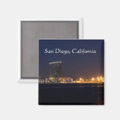 San Diego Hafen nachts Magnet (Vorderseite/Rückseite)