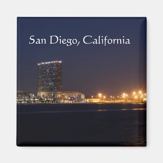 San Diego Hafen nachts Magnet (Vorne)