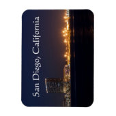 San Diego Hafen nachts Magnet (Vertikal)