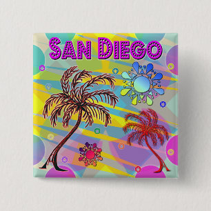 San Diego Happy and Hope Knopf Button