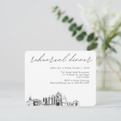 San Diego Hochzeit Elegante Probe Abendessen Begleitkarte (Stehend Vorderseite)