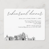 San Diego Hochzeit Elegante Probe Abendessen Begleitkarte (Vorderseite)