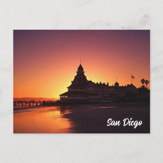 San Diego Hotel del Coronado Postkarte (Vorderseite)