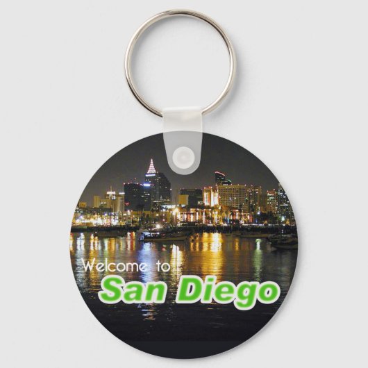 San Diego in der Nacht Schlüsselanhänger (Vorderseite)