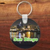 San Diego in der Nacht Schlüsselanhänger (Vorderseite)