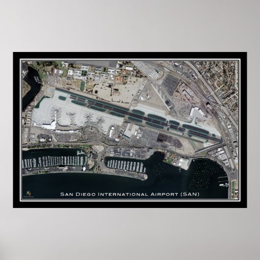 San Diego Intl Airport California Poster (Vorne)