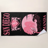 San Diego Junggeselinnen-Abschied Individueller Ur Strandtuch (Vorderseite)