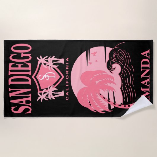 San Diego Junggeselinnen-Abschied Individueller Ur Strandtuch (Vorderseite)