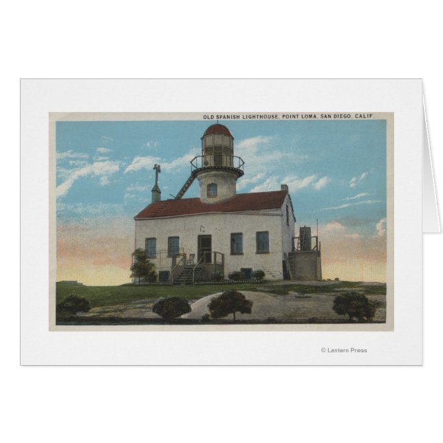 San Diego, Kalifornien - Altspanischer Leuchtturm (Vorderseite (Horizontal))