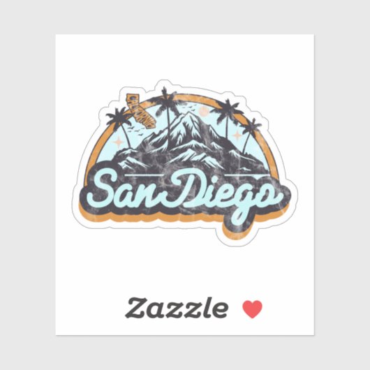 San Diego, Kalifornien Aufkleber (Blatt)