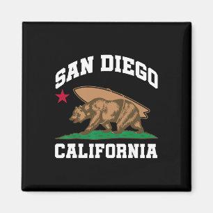 San Diego Kalifornien Bär Surfen Surfer Magnet