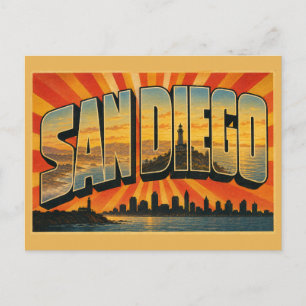 San Diego Kalifornien Bay Leuchtturm Küstenkunst Postkarte