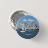 San Diego, Kalifornien Button (Vorne & Hinten)