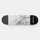 San Diego, Kalifornien City Map Skateboard (Horizontal)