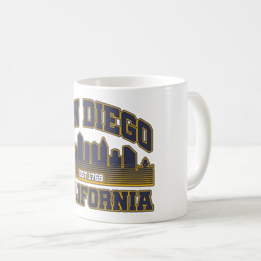 San Diego, Kalifornien Kaffeetasse (VorderseiteRechts)