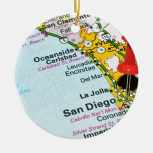San Diego, Kalifornien Keramik Ornament