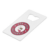 San Diego Kalifornien Kreditkartenflaschenöffner (Vorderseite Schrägansicht)