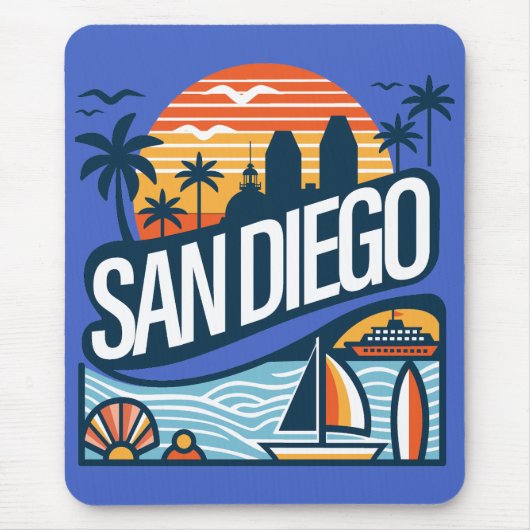 San Diego Kalifornien Mousepad (Vorne)