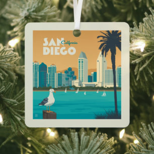 San Diego, Kalifornien Ornament Aus Metall