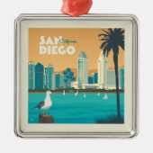 San Diego, Kalifornien Ornament Aus Metall (Vorne)