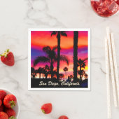 San Diego, Kalifornien | Papiertaschentuch Serviette (Beispiel)